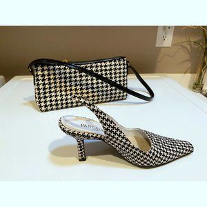 PANCALDI 1888 Slingback Heels, 6.5 and a purse.